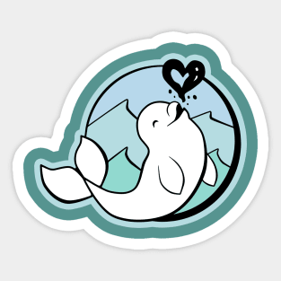 Beluga Kisses Sticker